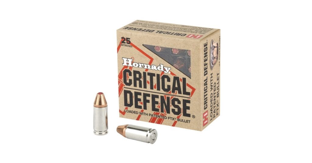 9mm Hornady Critical Defense self-defense ammunition