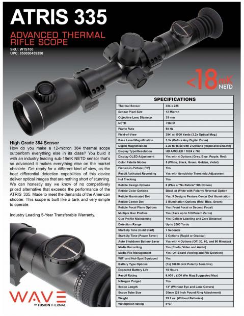 Fusion Thermal WAVE ATRIS 335 Thermal Scope - Image 2