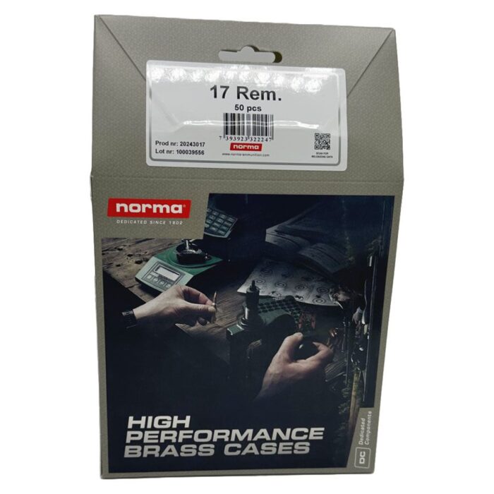 Norma 17 Rem Brass - 50 ct