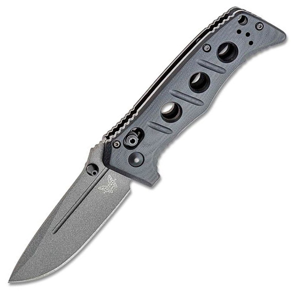 Benchmade 273gy-1 Shane Sibert - Benchmade 273GY-1 Shane Sibert Mini Adamas Folding Knife 3.25″ Tungsten Gray Plain Blade – B