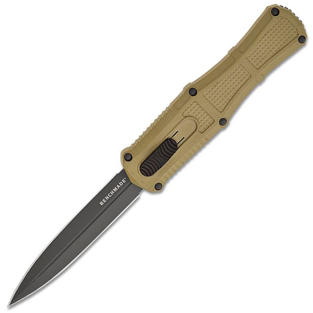 Benchmade 3370gy-1 Claymore Auto - Benchmade 3370GY-1 Claymore Auto OTF 3.89″ CPM-D2 Smoke Grey Double Edge Dagger – Ranger G