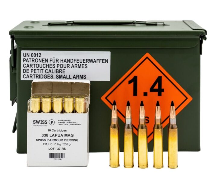 Swissp Lapua Mag Armor - SwissP 338 Lapua Mag Armor Piercing Tungsten Carbide Core – 10 ct box