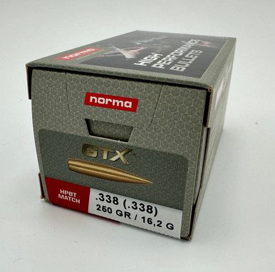 Norma Cal 250gr Hpbt - Norma 338 Cal 250gr HPBT GTX match bullets
