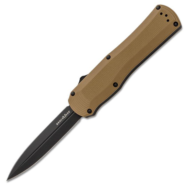 Benchmade 3400bk-2 Autocrat Auto - Benchmade 3400BK-2 Autocrat Auto OTF Knife 3.71″ Black DLC S30V Double Edge Dagger Blade –