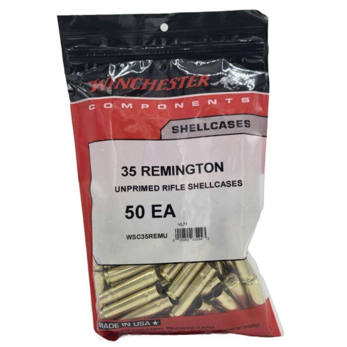 Winchester Remington Brass - Winchester 35 Remington Brass – 50 Ct bag