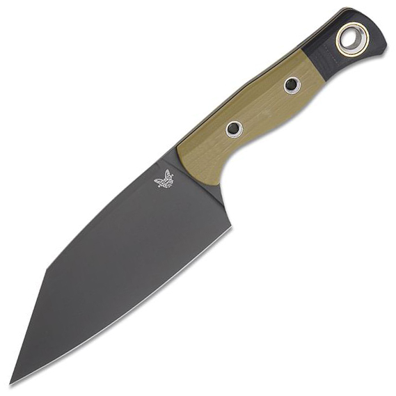 Benchmade Station Knife Fixed Blade 5.82″ Black Clip Point Blade – OD Green w/ Plastic Sheath