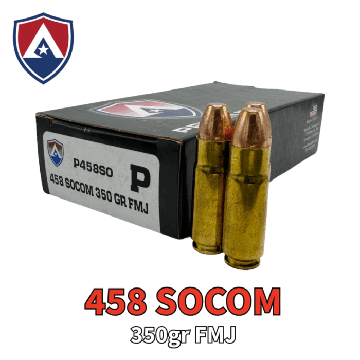 Atlanta Arms Socom 350gr - Atlanta Arms 458 SOCOM 350gr FMJ Ammo – 20 ct Box