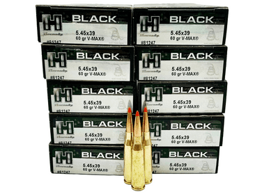 Hornady 5.45x39mm 60gr V-max - Hornady Black 5.45x39mm 60gr V-Max – 200 rounds