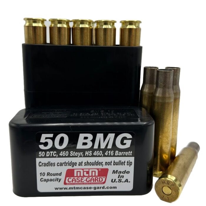 Mrp Bmg Primed Brass - New MRP 50 BMG Primed Brass + MTM Case (10 ct)