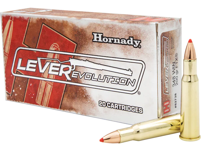 Hornady Leverevolution Ammunition - Hornady LEVERevolution Ammunition 348 Winchester 200 Grain FTX Box of 20 Rounds FREE SHIP