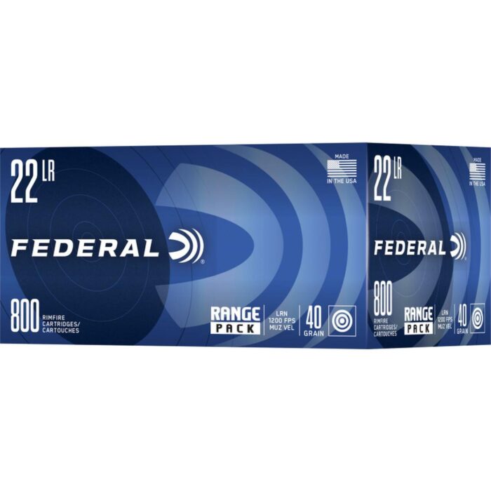 Federal Range 22lr 40gr - Federal Range 22LR 40GR Lead Round Nose – 800 Round Range Pack