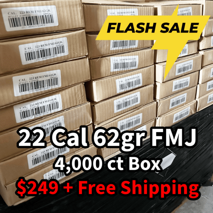 Armscor Cal 62gr Fmj-bt - Armscor 22 Cal (.224) 62gr FMJ-BT w/ Cannelure Bullets – BRAND NEW
