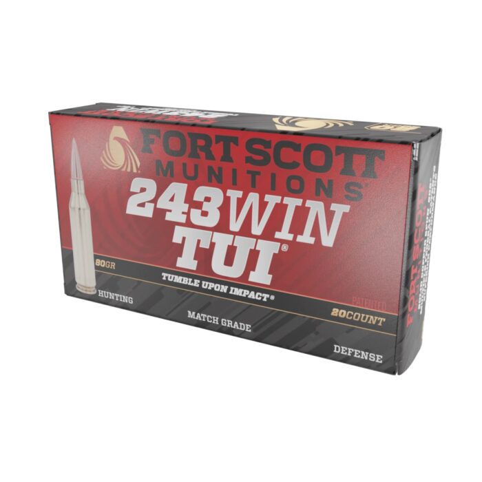 Fort Scott Winchester Ammunition - Fort Scott 243 Winchester Ammunition 80 Grain Solid Copper Spun 20 Rounds FREE SHIPPING ON