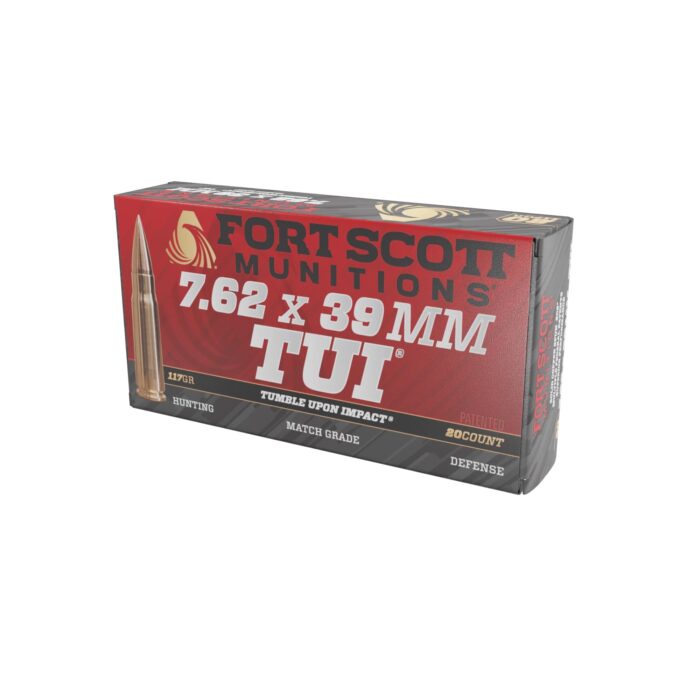 Fort Scott 7.62x39mm Grain - Fort Scott 7.62x39mm 117 Grain Solid Copper 20 Rounds FREE SHIPPING ON $199+