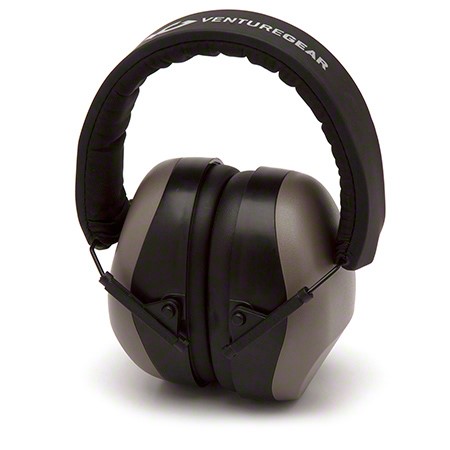 PYRAMEX VG80 VENTURE-GEAR EARMUFF GREY Midwest Shooting Logo - VGPM8010C