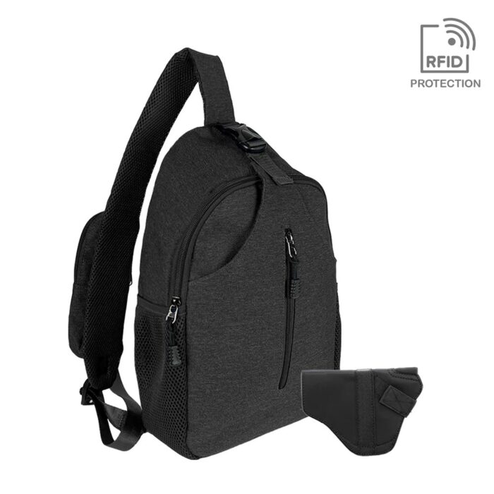 Jessie James Kyle Minimalist Sling Shoulder Concealed Backpack Black - SMC52092 BK