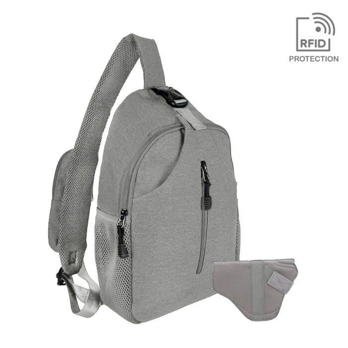 Jessie James Kyle Minimalist Sling Shoulder Concealed Backpack Grey - SMC52092 GY