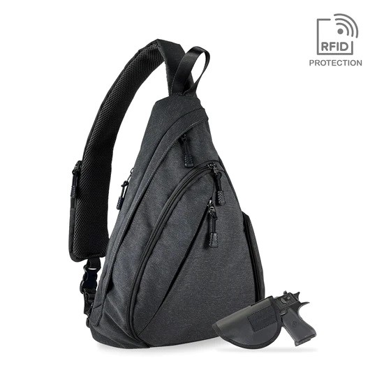 Jessie James Peyton Sling Shoulder Concealed Carry Backpack Black - AMC5819 BK