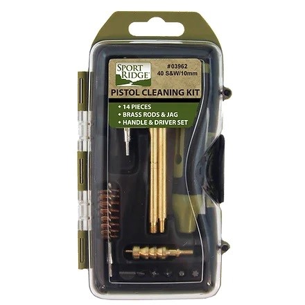 Sport Ridge Pistol Cleaning - Sport Ridge 14 Piece Pistol Cleaning Kit .357 Mag/.38 Spl/9mm – 03963