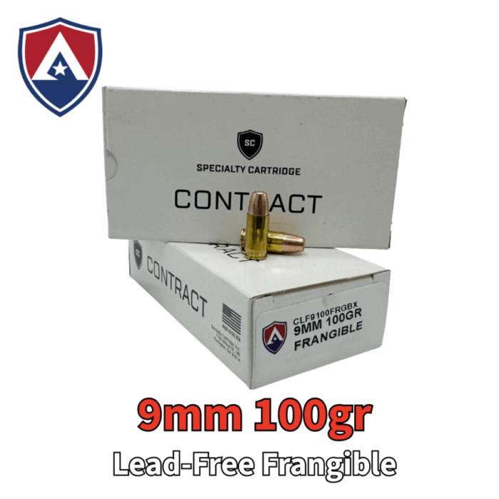 Atlanta Arms Luger 100gr - Atlanta Arms 9mm Luger 100gr lead-free frangible ammunition