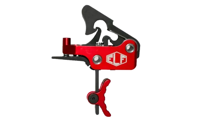 Elftmann ELF APEX | AR Drop-In Trigger | Curved | 2.75 lb | Red