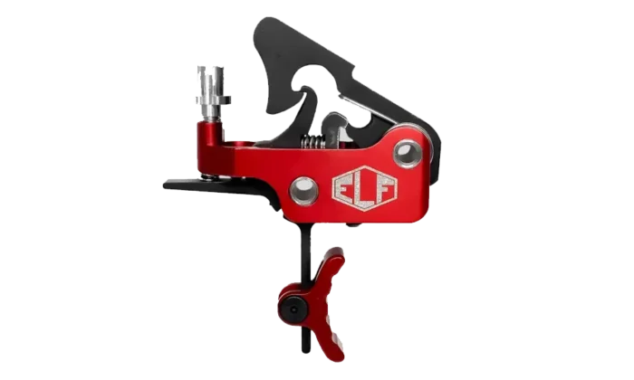 Elftmann ELF APEX | AR Drop-In Trigger w/ FA Knob | Curved | 2.75 lb | Red