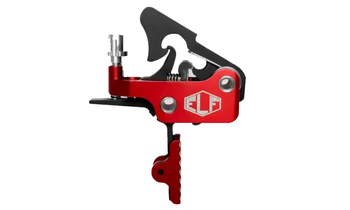 Elftmann ELF APEX | AR Drop-In Trigger w/ FA Knob | Straight | 2.75 lb | Red
