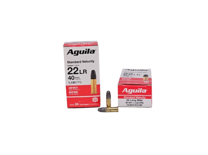 Aguila .22LR 40 Grain Standard Velocity Lead Solid Point – 50 Rounds (Box)