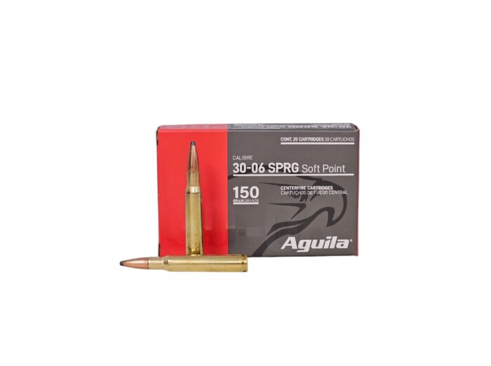 Aguila .30-06 Springfield 150 Grain Hornady InterLock Soft Point Boat Tail – 20 Rounds (Box) 8108AG