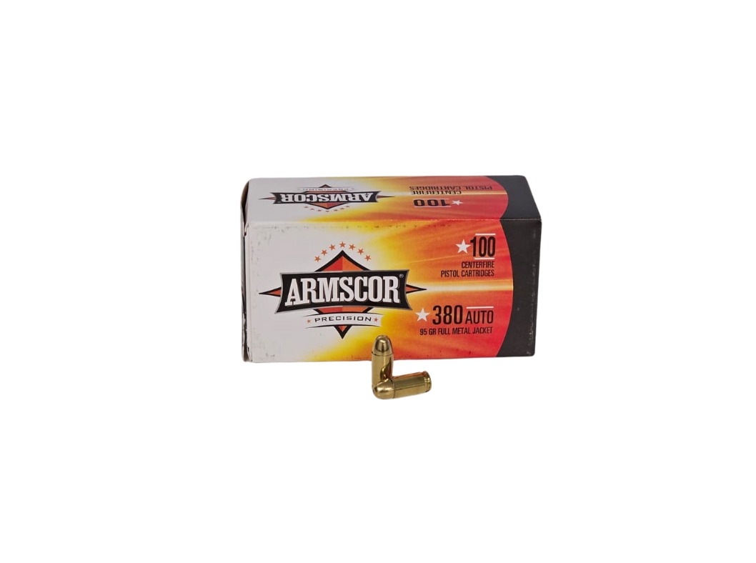 Armscor ACP Grain Full - Armscor .380 ACP 95 Grain Full Metal Jacket – 100 Rounds (Value Pack Box) 50315