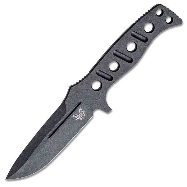 Benchmade 375bk-1 Shane Sibert - Benchmade 375BK-1 Shane Sibert Adamas Fixed Blade Knife 4.2″ CruWear Cobalt Black Plain Blad