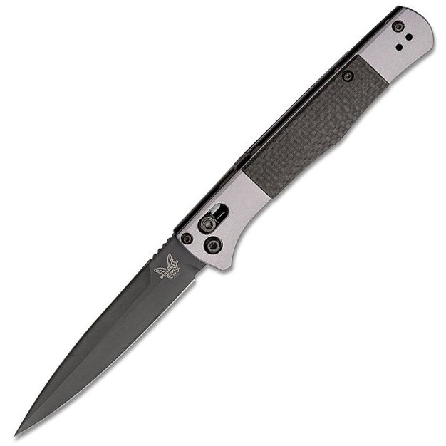 Benchmade 4170BK Fact Auto Folding Knife 3.95″ Black DLC Spear Point Blade – Aluminum / Carbon Fiber
