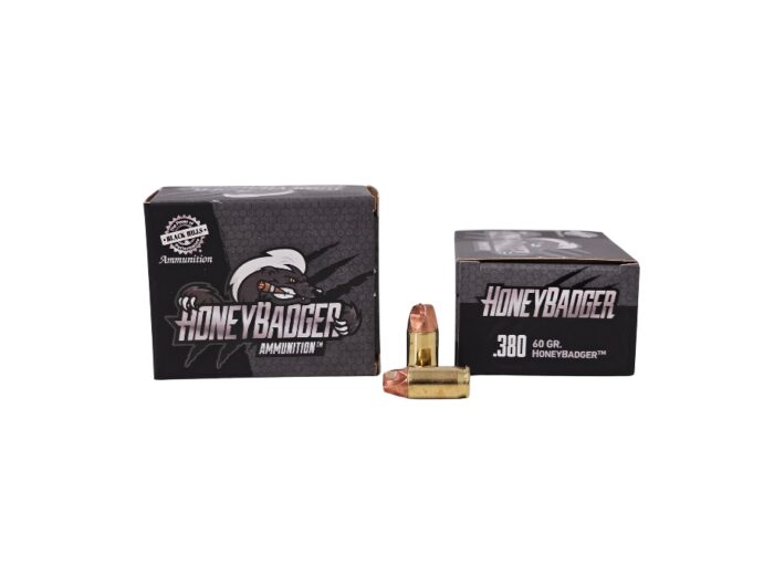 Hills Honeybadger ACP Grain - Black Hills Honeybadger .380 ACP 60 Grain lead-free – 20 Rounds (Box)