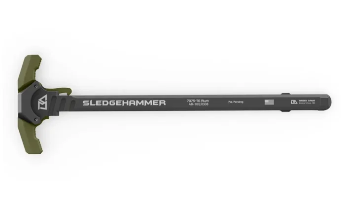 Breek Arms Ar10 Sledgehammer - Breek Arms AR10 SLEDGEHAMMER Ambi Gas Blocking Charging Handle – Green