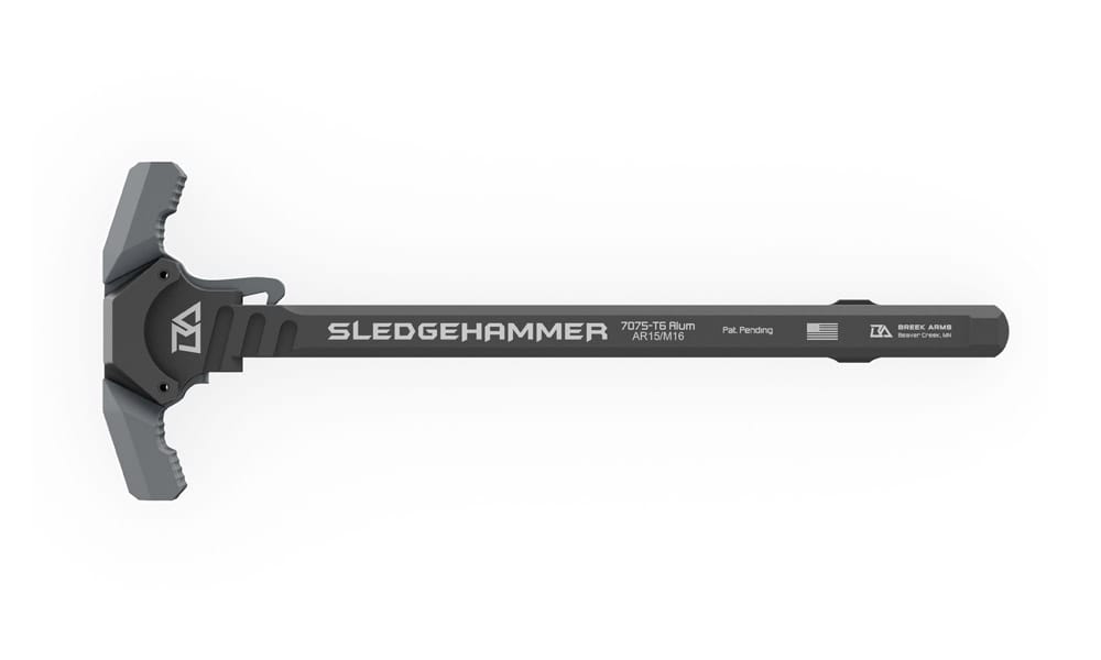 Breek Arms AR15 SLEDGEHAMMER Ambi Gas Blocking Charging Handle - Gray