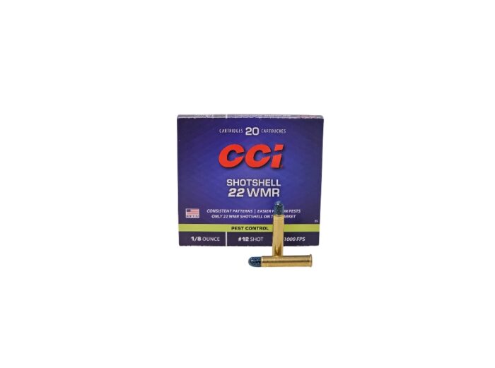 CCI Magnum Shotshell Grain - CCI .22 Magnum SHOTSHELL 52 Grain #12 Shot – 20 Rounds (Box) [NO TAX outside Texas]