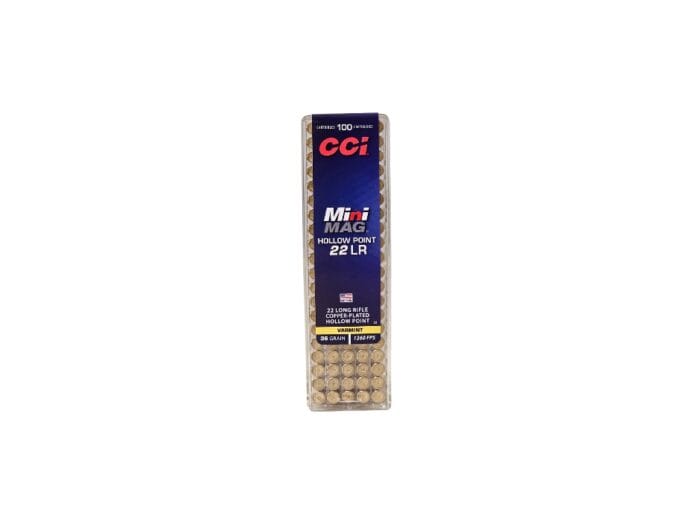 CCI Mini-Mag .22 LR 36 Grain Copper Plated Hollow Point - 100 Rounds (Box) 0031