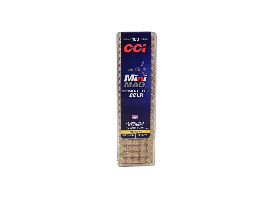CCI Mini-Mag .22 LR High Velocity 40 Grain Segmented Hollow Point - 100 Rounds (Box)