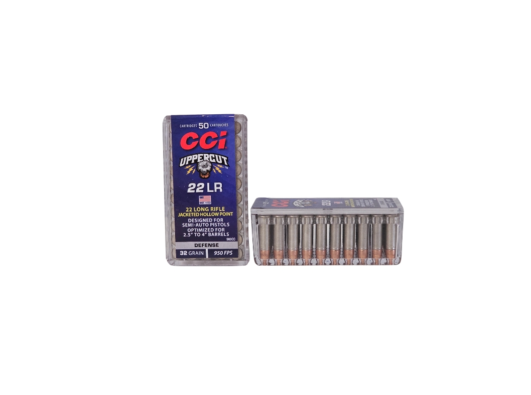 CCI Uppercut 22lr - CCI Uppercut .22LR 32 Grain Jacketed Hollow Point (designed for Pistols) – 50 Rounds (Box) 960CC