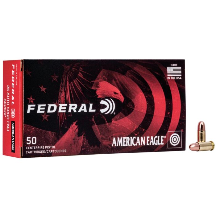 American Eagle .25 ACP 50 gr FMJ 50ct