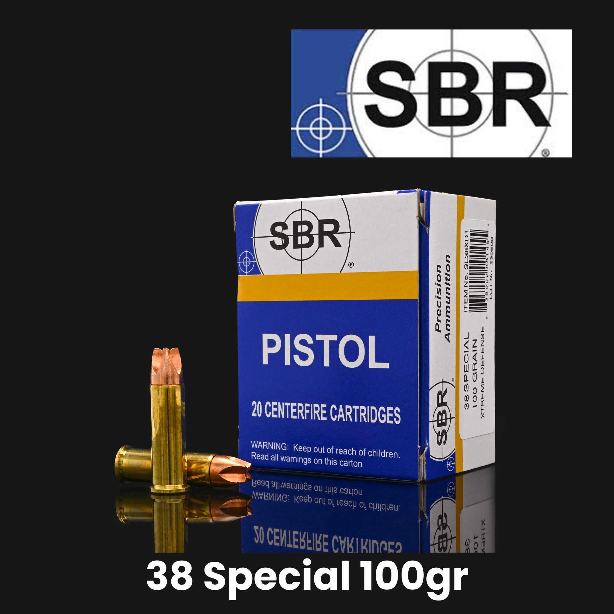 Sbr 38 Special Xtreme - SBR 38 Special 100gr XTREME Defense Ammo