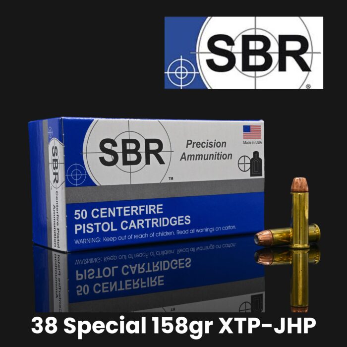 SBR 38 Special 158gr XTP-JHP Ammo