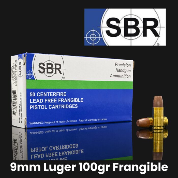 SBR 9mm Luger Copper-Polymer 100gr Lead Free Frangible Ammo
