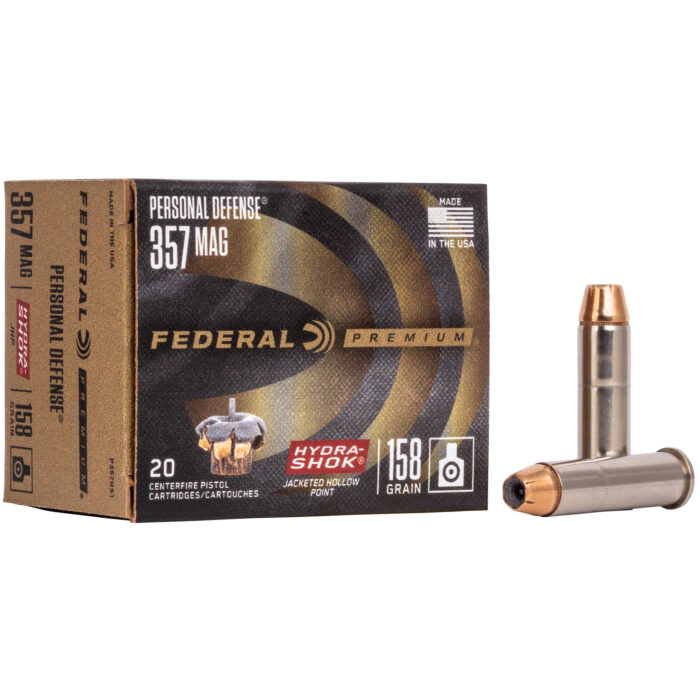 Federal Hydra-shok Mag Grain - Federal, Hydra-Shok, 357 MAG, 158 Grain, Hollow Point, 20 Round Box