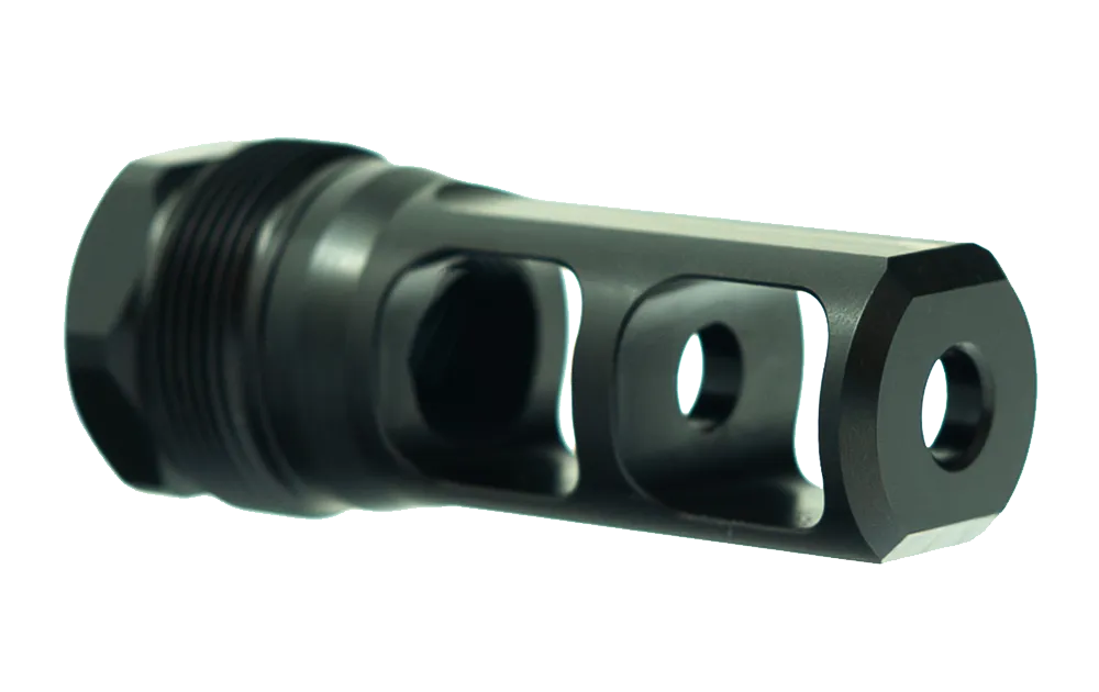 Faxon Muzzlok Stainless Steel Plan B Muzzle Brake | 1/2×28 | .250" Bore