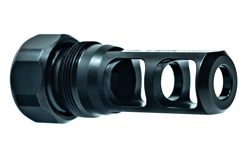 Faxon Muzzlok Stainless Steel Plan B Muzzle Brake | 5/8×24 | .375" Bore