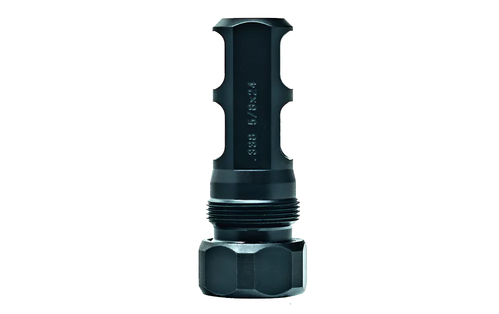 Faxon Muzzlok Stainless Steel Plan B Muzzle Brake | 5/8×24 | .375″ Bore - Image 3