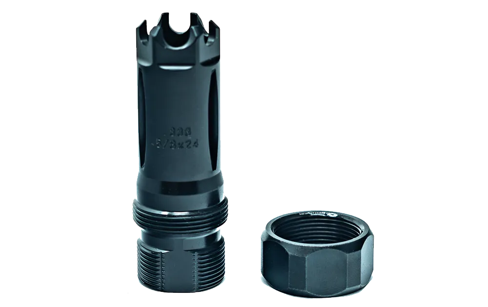 Faxon Muzzlok Stainless Steel Plan B Flash Hider | 5/8×24 | .375″ Bore - Image 2