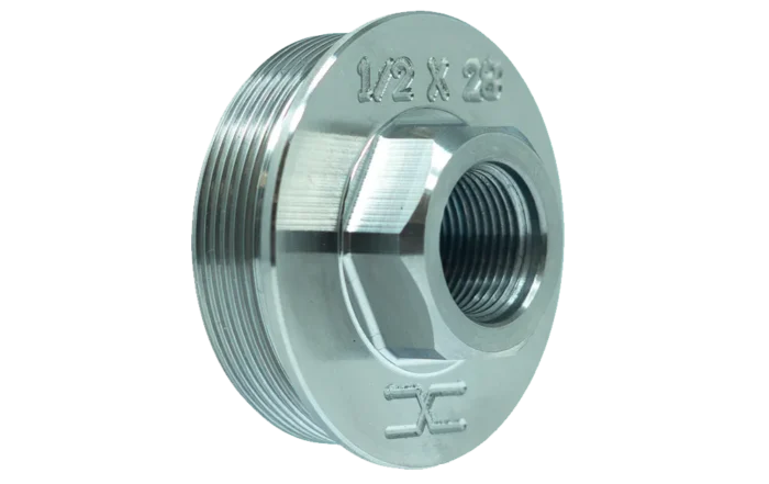 Faxon Titanium Direct Thread to Hub Adapter | 1/2×28