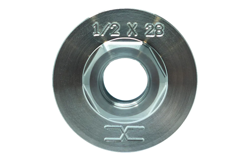 Faxon Titanium Direct Thread to Hub Adapter | 1/2×28 - Image 2